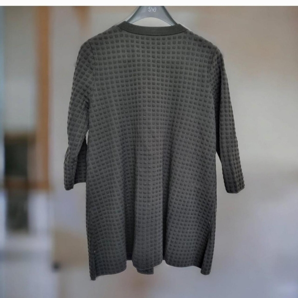 Cos Black grid textured oversized Cardigan Size small uk 8/10 - Picture 2 of 4